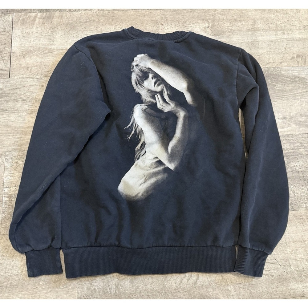 Taylor Swift Official The Tortured‎ Poets Department Black Crewneck Sweatshirt S - Picture 2 of 4